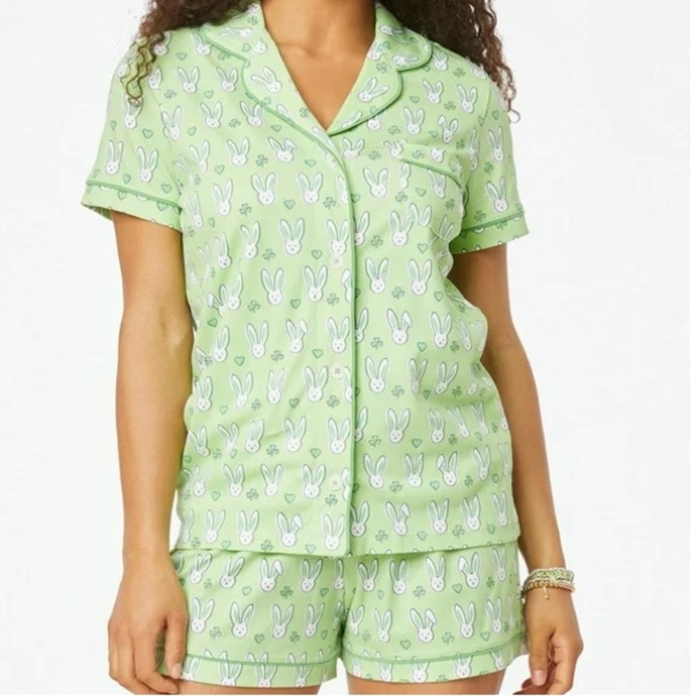 Roller Rabbit Bunny Luck Polo Pajama Set